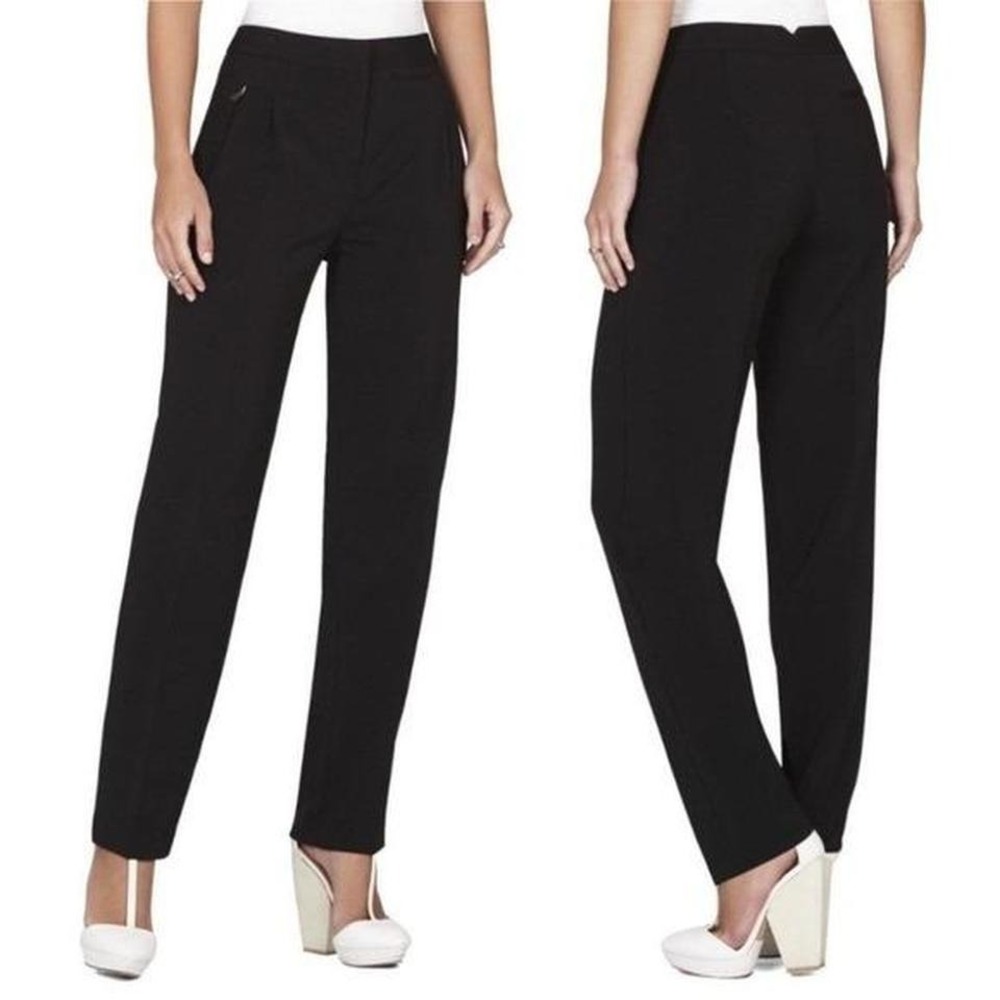 BCBG MAXAZRIA Drake High Rise Ankle Pants Small Black